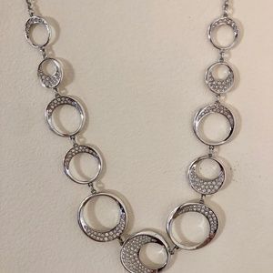 SWAROVSKI silver toned statement necklace